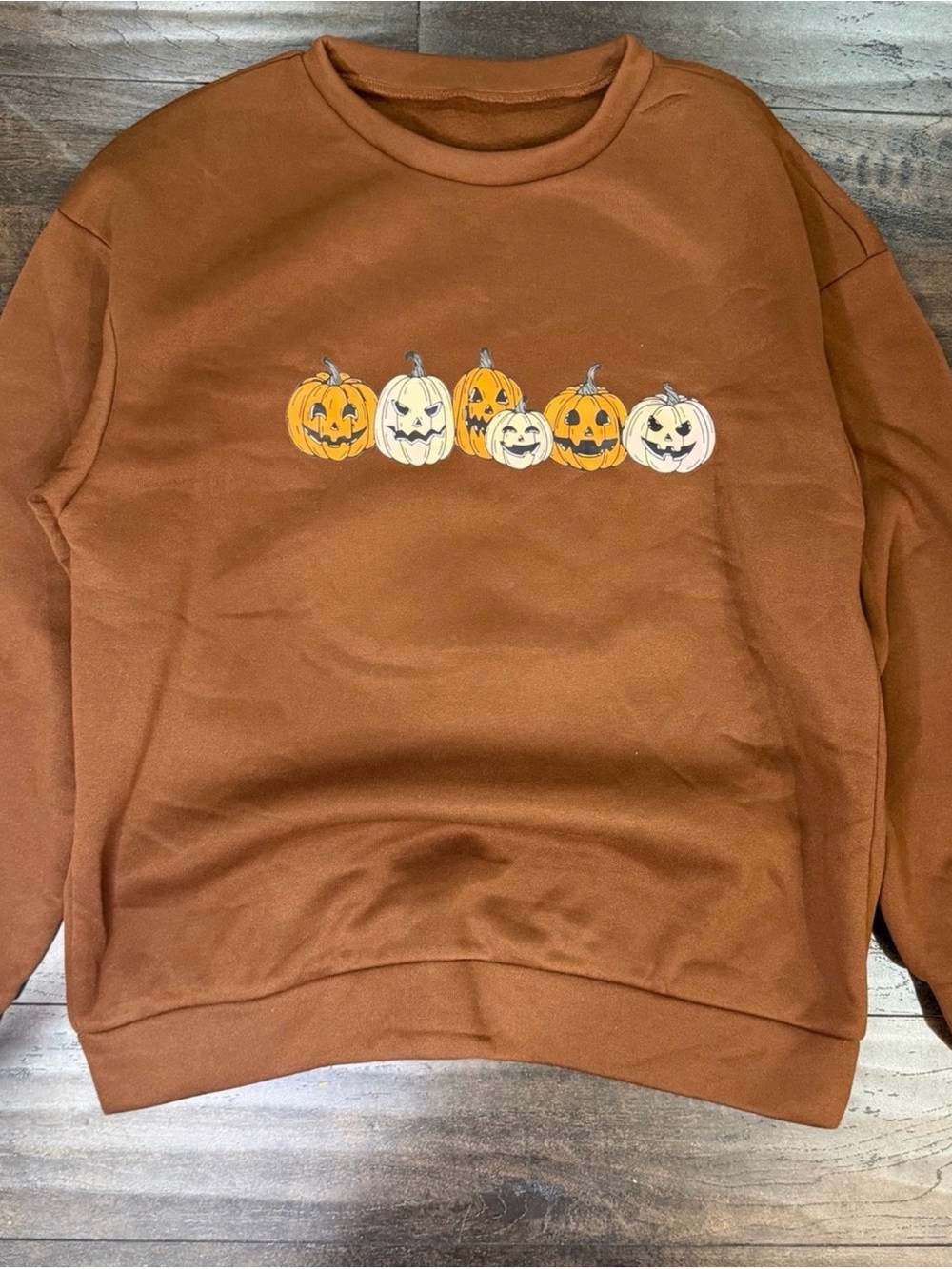 Brown Kids Halloween Pumpkin Sweatshirt